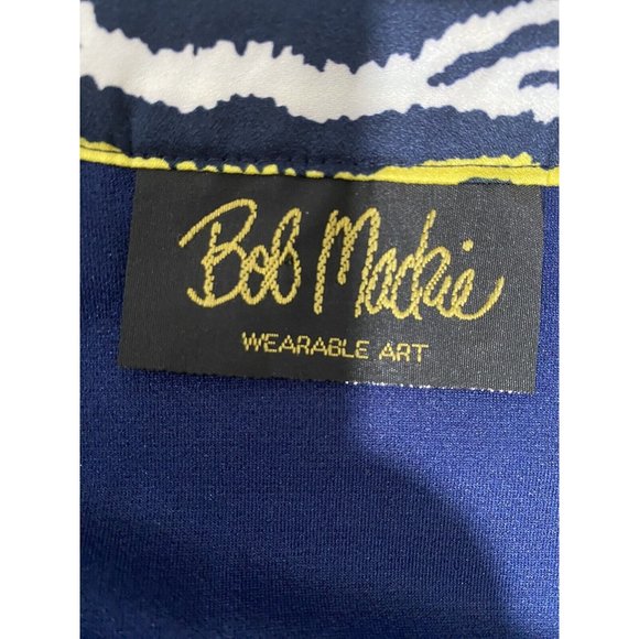 Bob Mackie Women’s Cardigan And Tank Set Navy Blue Zebra 2-piece Artsy Size Xl - Picture 12 of 15
